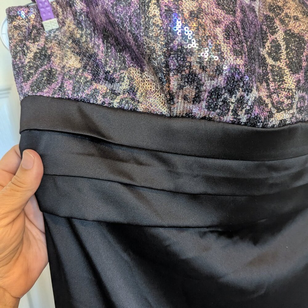 ELEGANT Strapless Sequin 2 PC Dress | 12 | Mini & Overskirt | EUC | PROM READY - Picture 6 of 12